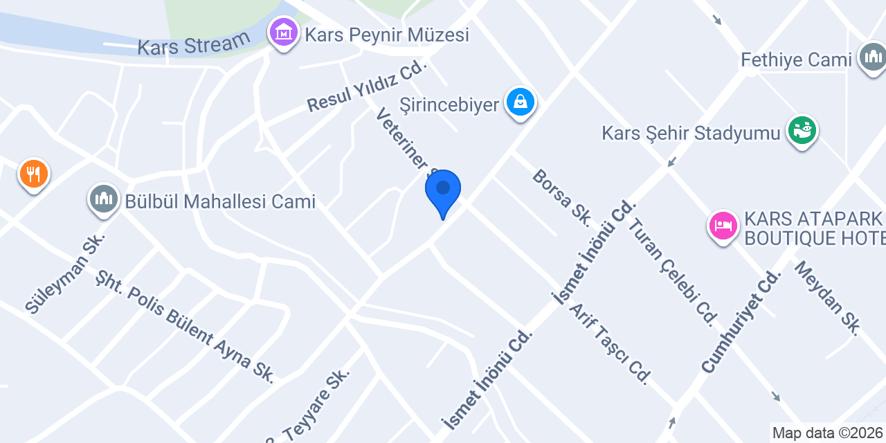 Ziraat Bankası Kars Şubesi konumu
