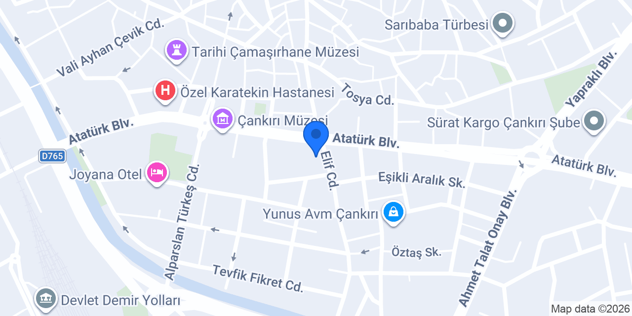 Yapı Kredi - Çankırı Şubesi konumu