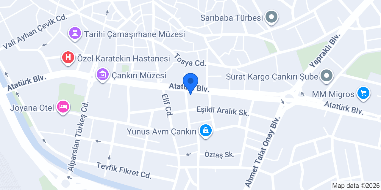 DenizBank Çankırı Şubesi konumu