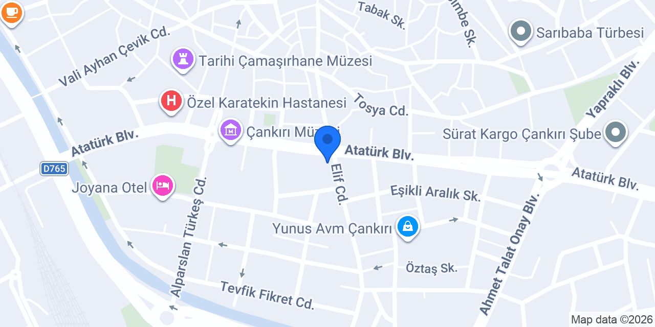 Garanti BBVA Çankırı Şubesi konumu