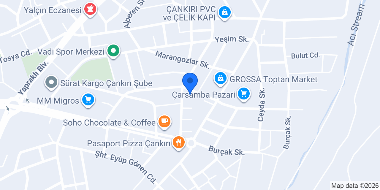 Nevi Mobilya Çankırı konumu