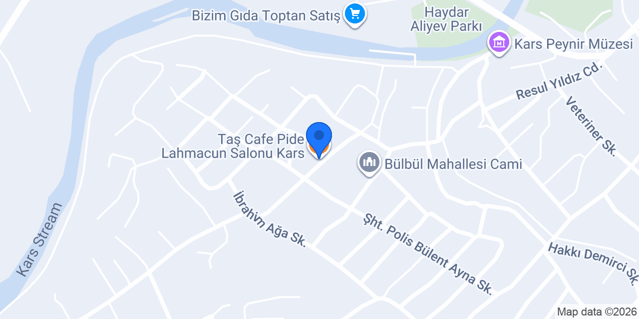 Taş Cafe Pide Lahmacun Salonu Kars konumu