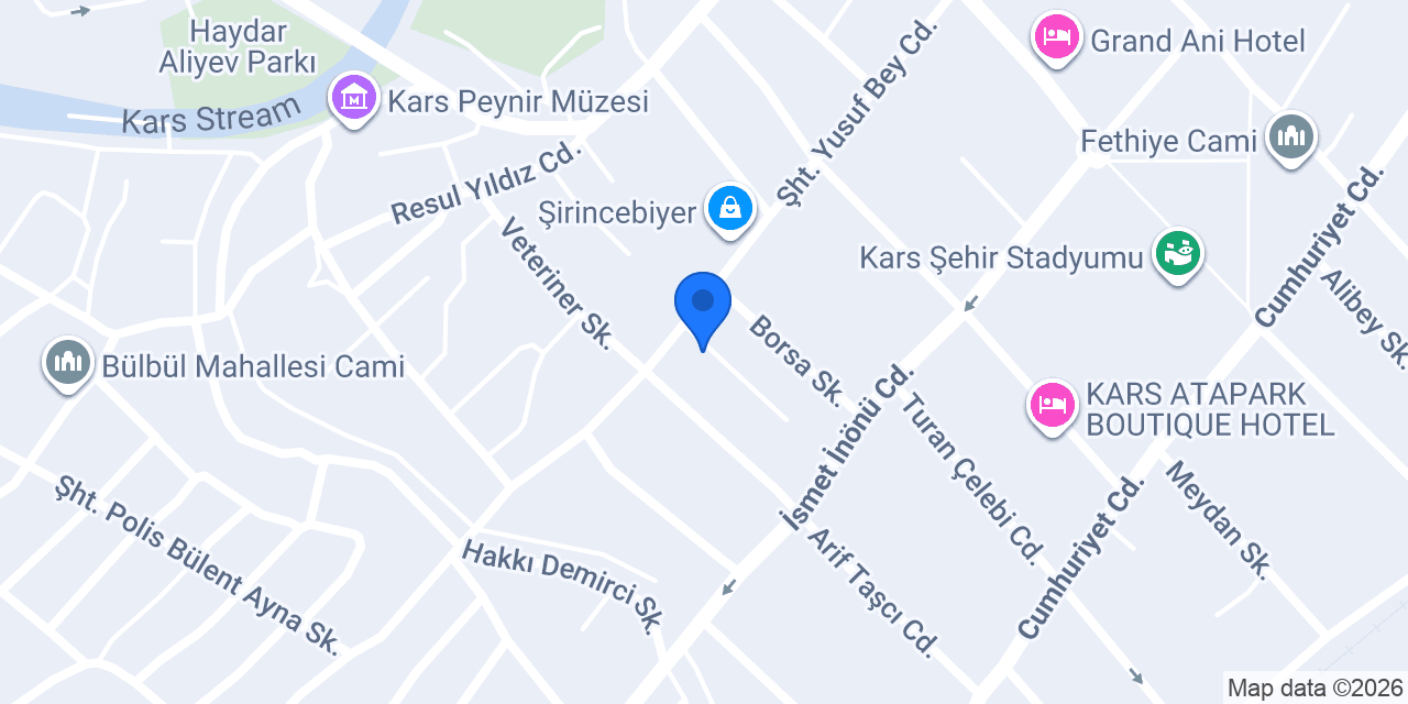 Özel Kars Sürücü Kursu konumu