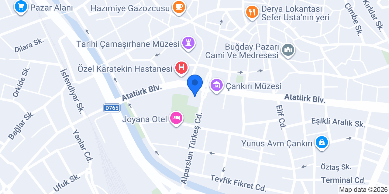 Ptt Çankırı Merkez Şube konumu