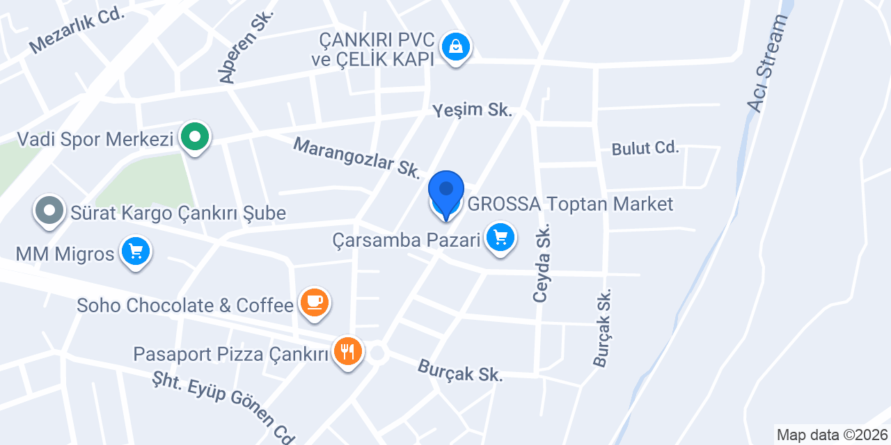 GROSSA Toptan Market konumu