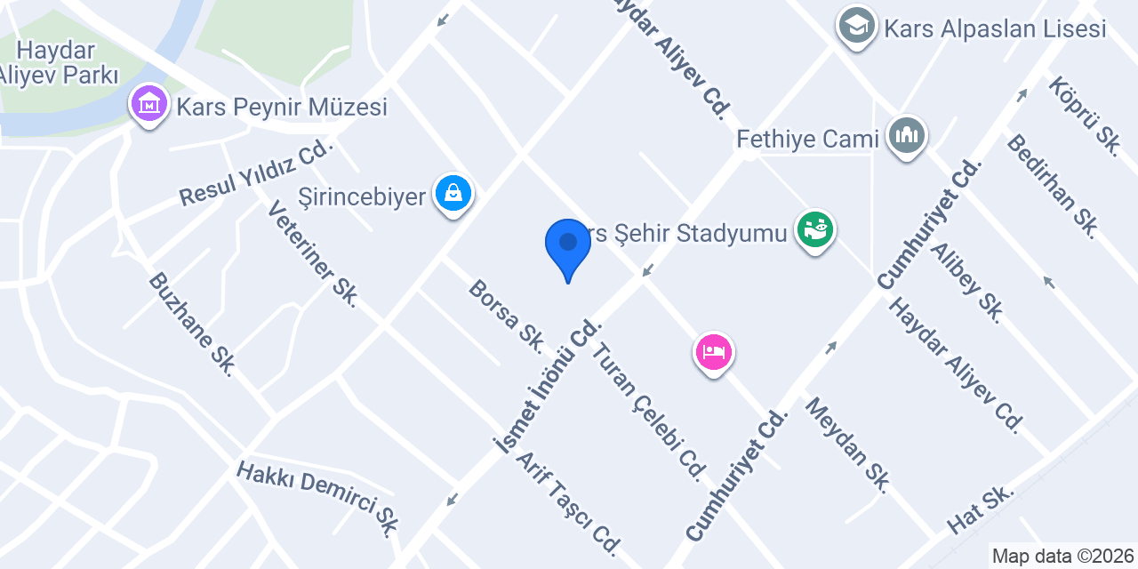 Kars Valiliği konumu