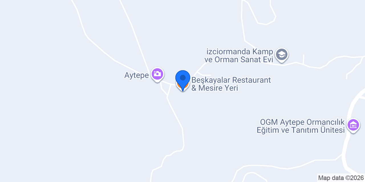 Beşkayalar Restaurant & Mesire Yeri konumu
