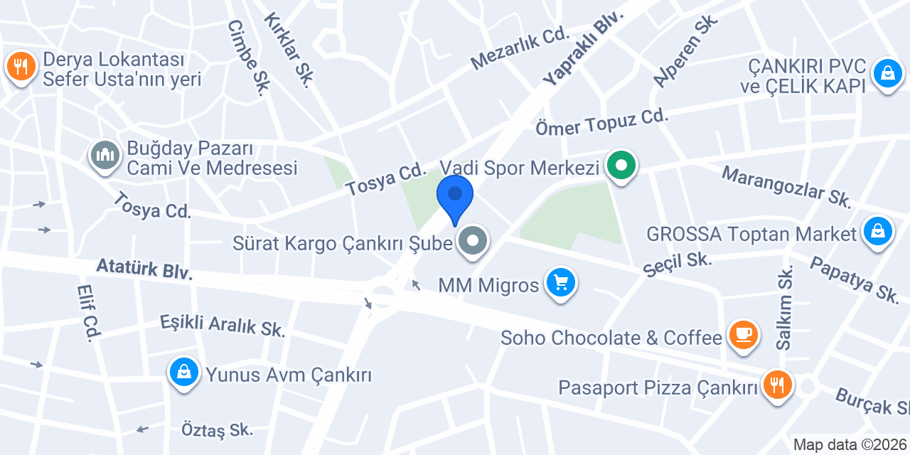 ÇANKIRI TESİSAT EMLAK OFİSİ konumu