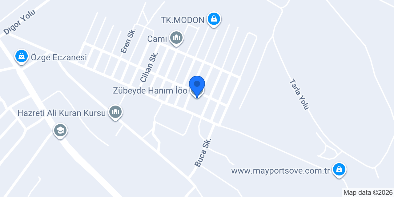 Zübeyde Hanım İöo konumu