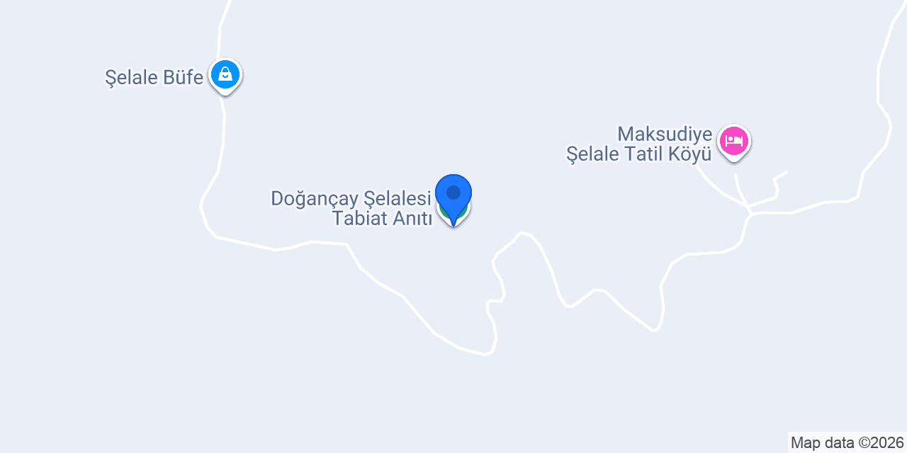 Doğançay Şelalesi Tabiat Anıtı konumu