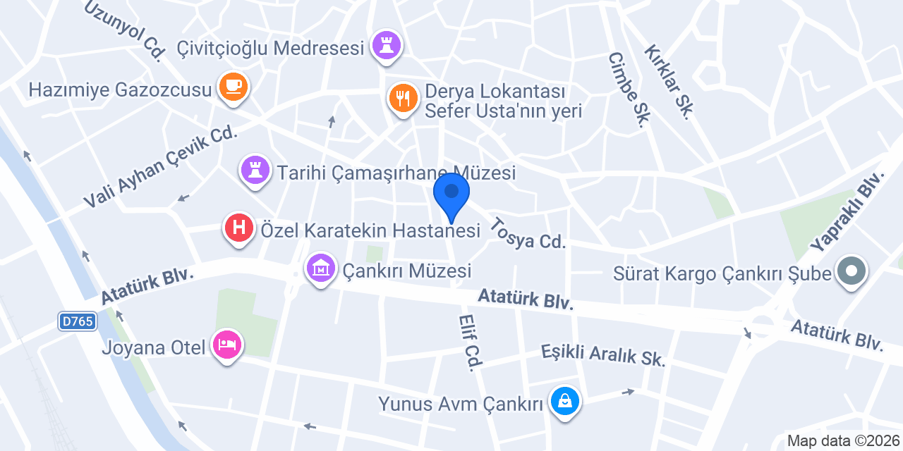 Akbank Çankırı Şubesi konumu