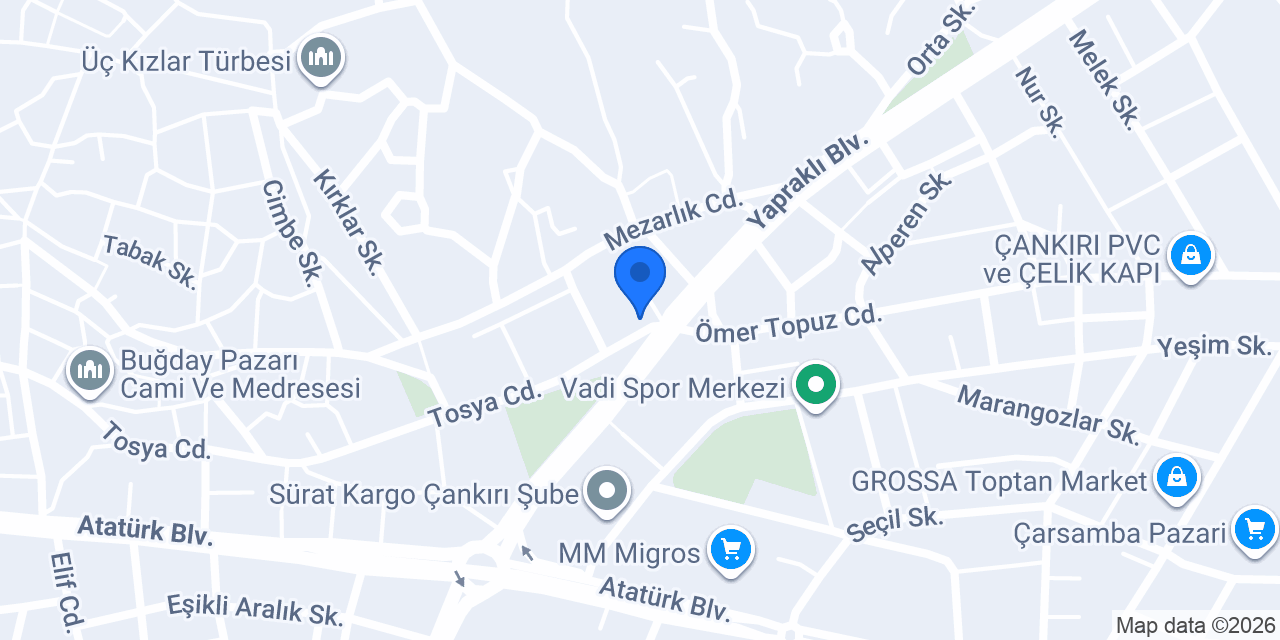 Çankırı Sınav İleri Kurs konumu