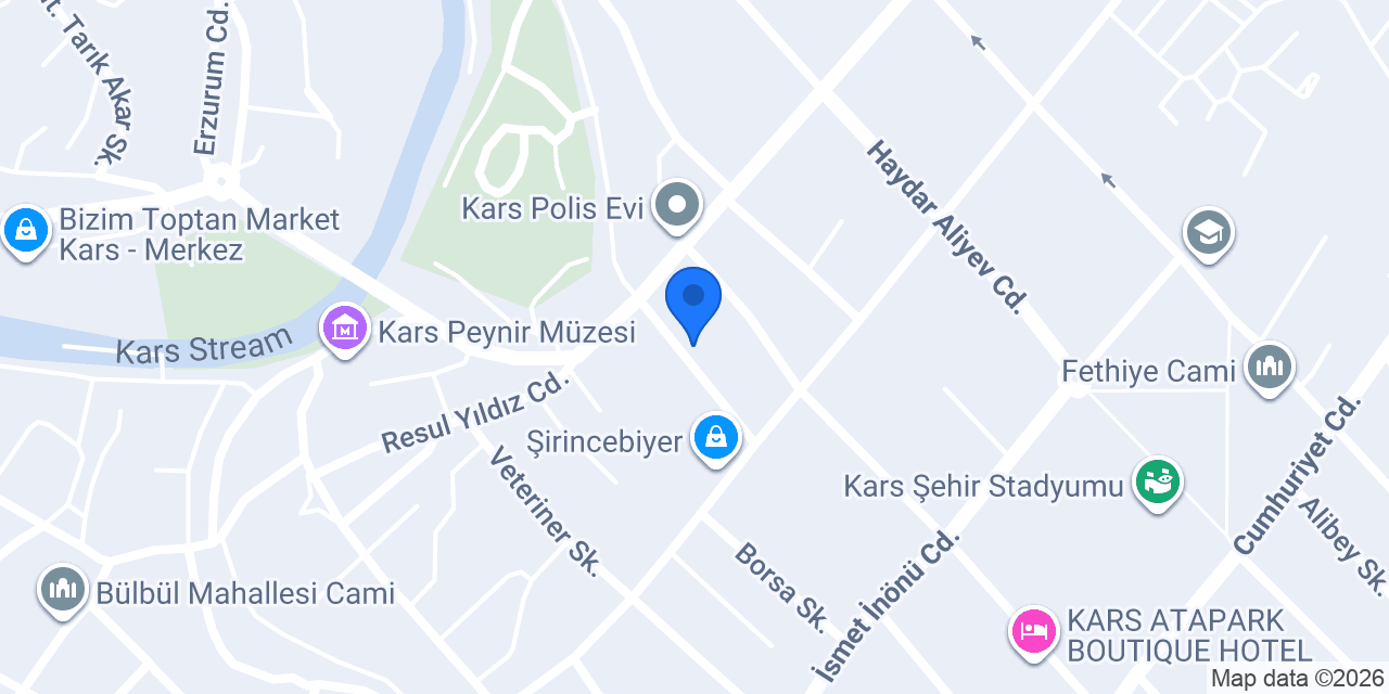 Kars Merkez Taksi konumu