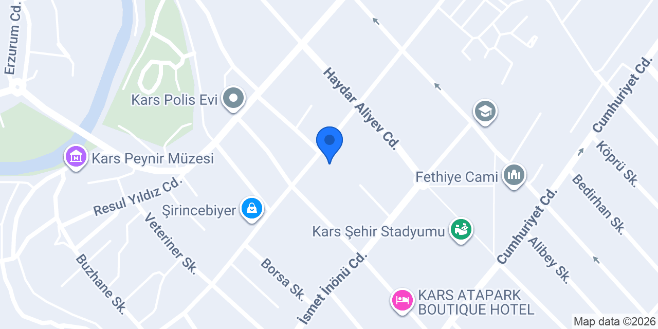 Kars Öğretmen Evi konumu