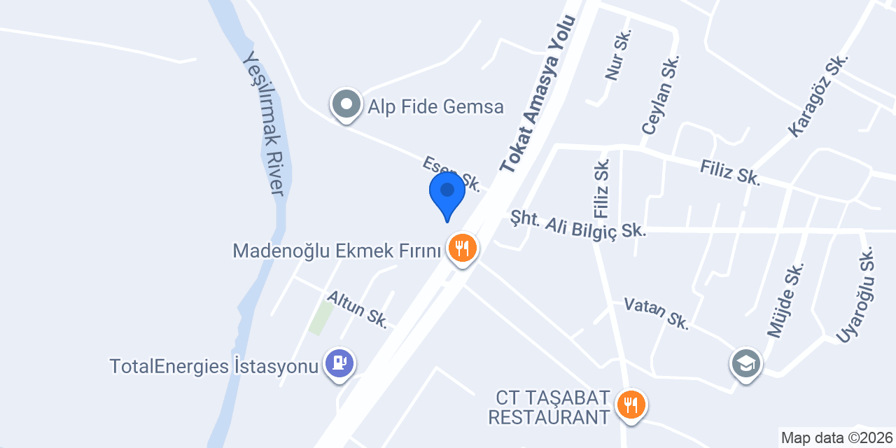 Madenoğulları pide salonu konumu