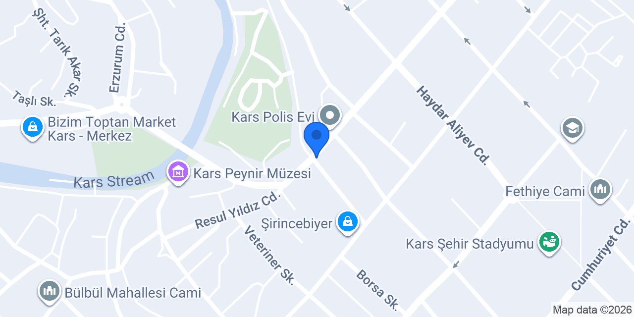 Kosor Cağ kebap Kars konumu
