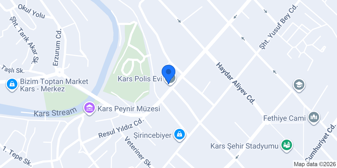 Kars Polis Evi konumu
