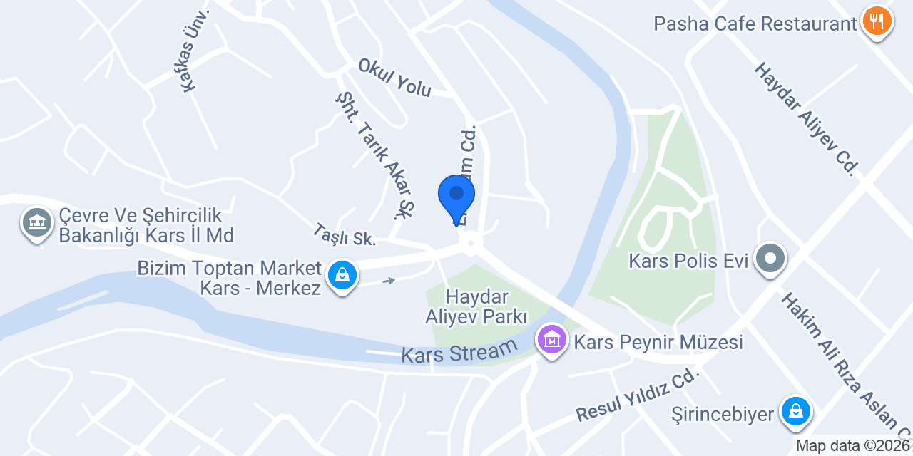 Kars Şeker Fabrikası konumu