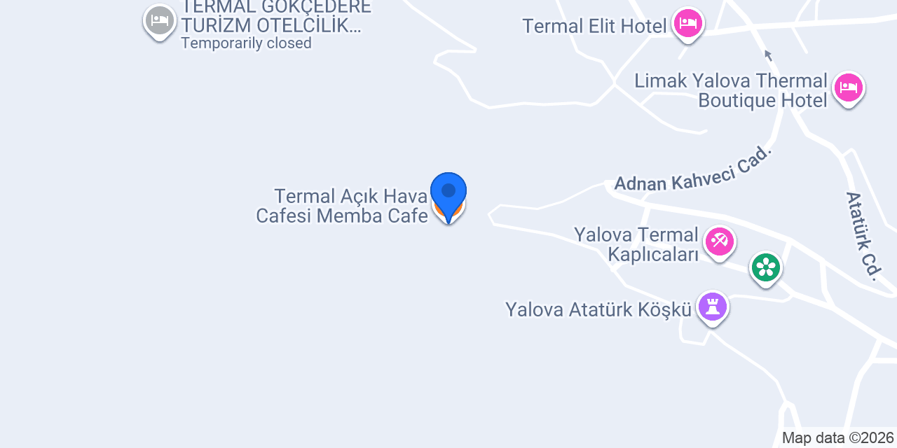 Termal Açık Hava Cafesi Memba Cafe konumu