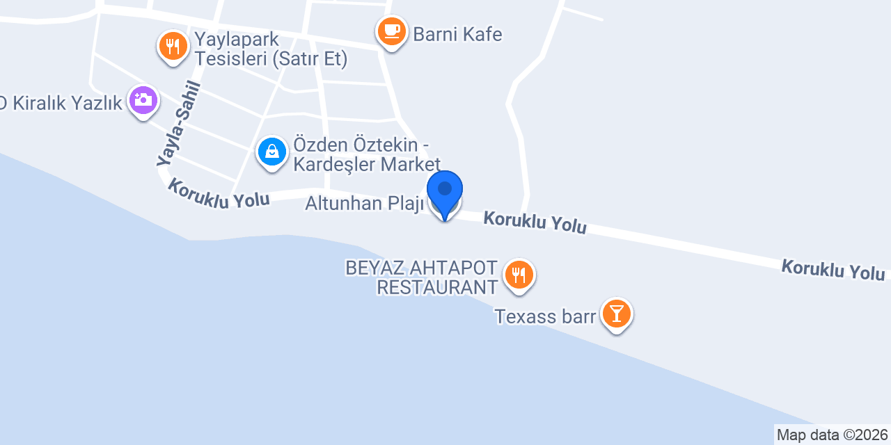 Altunhan Plajı konumu