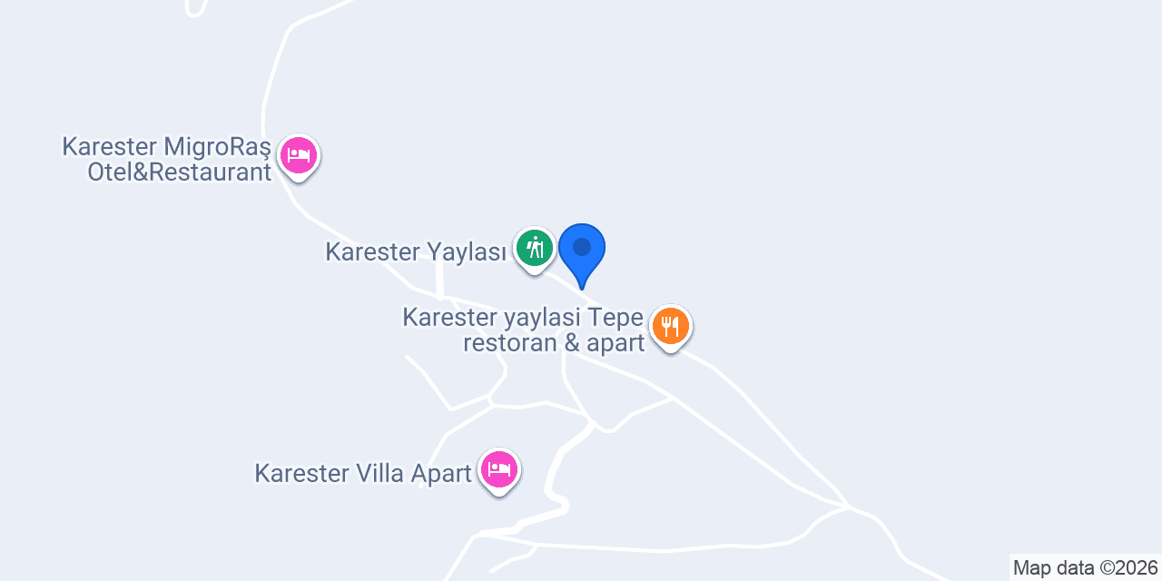 Karester Yayla Pansiyon konumu