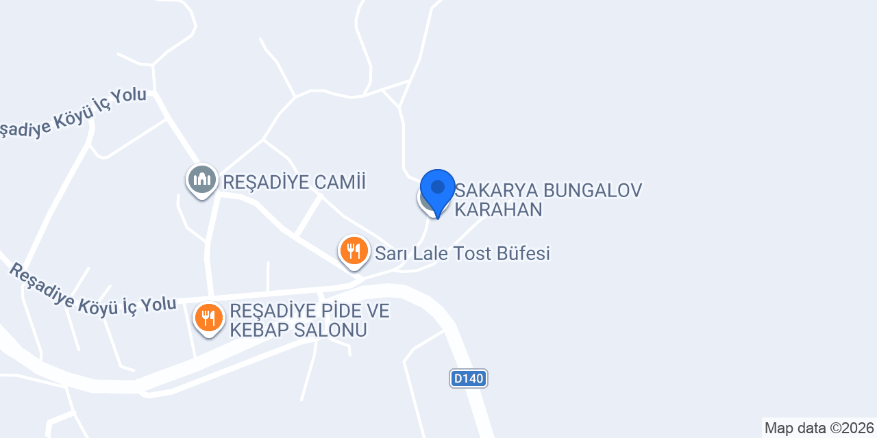 SAKARYA BUNGALOV KARAHAN konumu