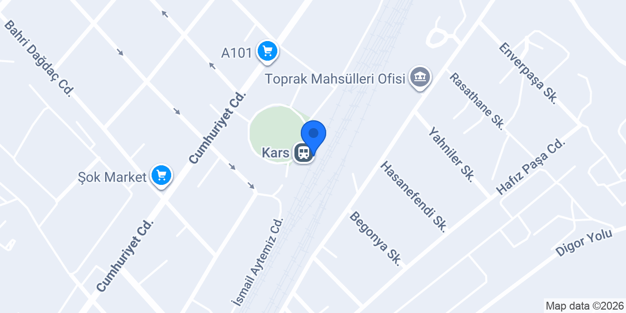 Kars Garı konumu