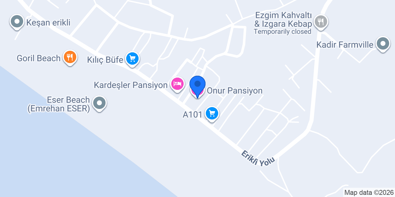 Onur Pansiyon konumu