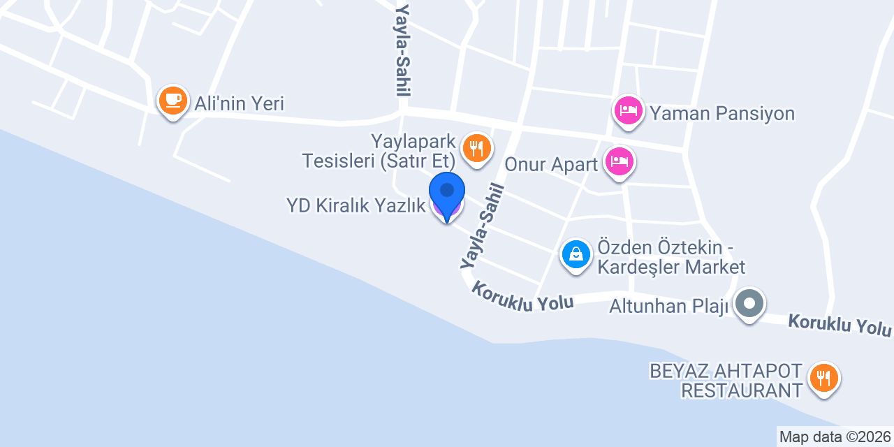 YD Kiralık Yazlık konumu