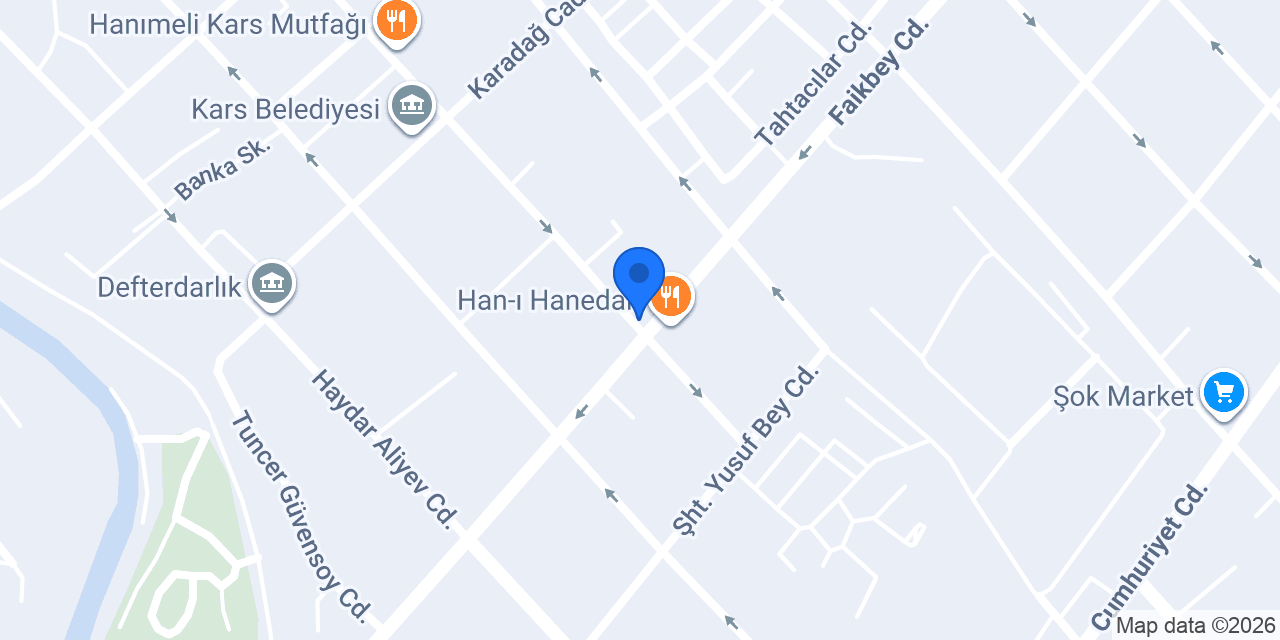 Kars Üçel Turizm konumu
