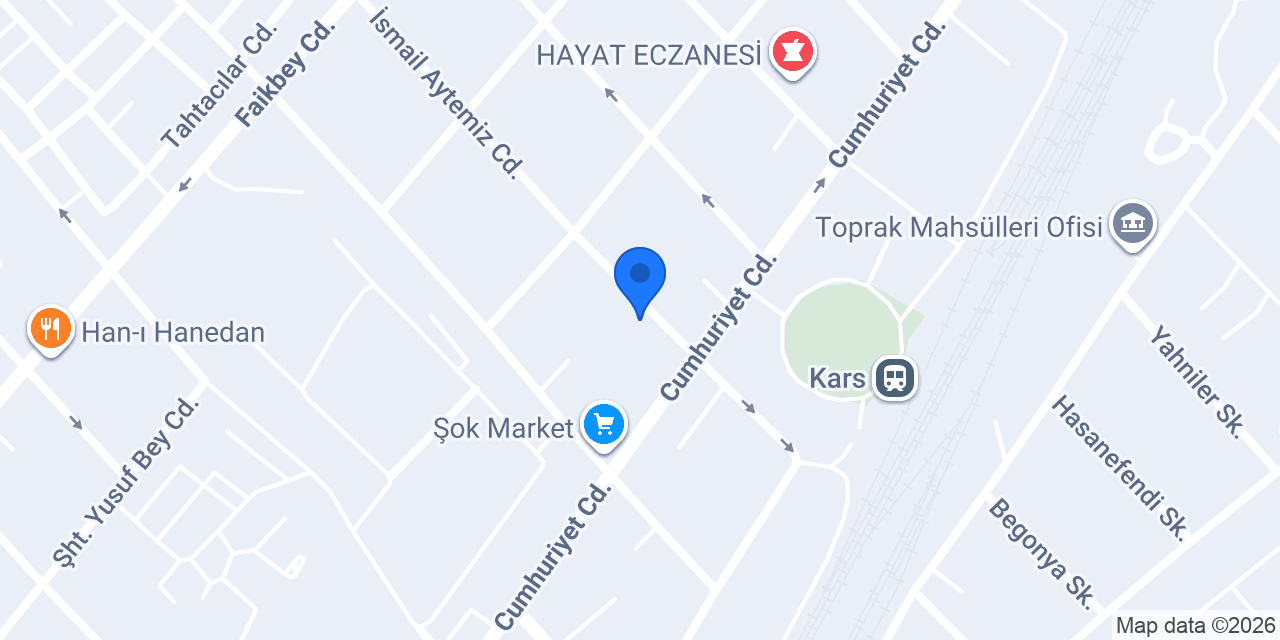 Kars Star Mobilya konumu