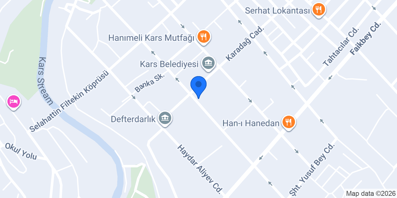 Kars tesisat aksu konumu