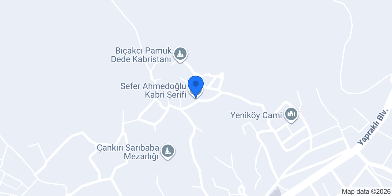 Sefer Ahmedoğlu Kabri Şerifi konumu