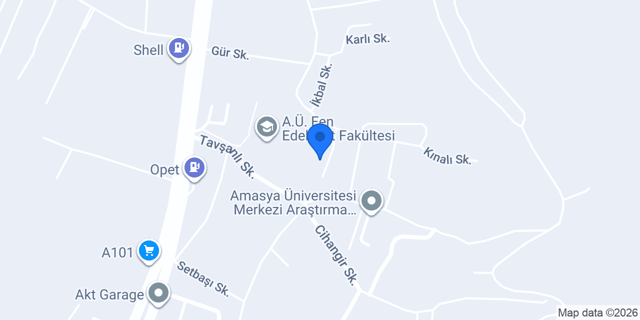 Amasya Üniversitesi Misafirhanesi konumu