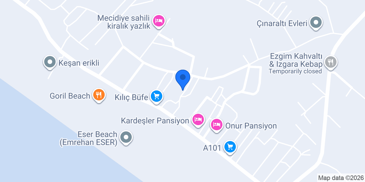 mecidiye saroz pansiyon konumu