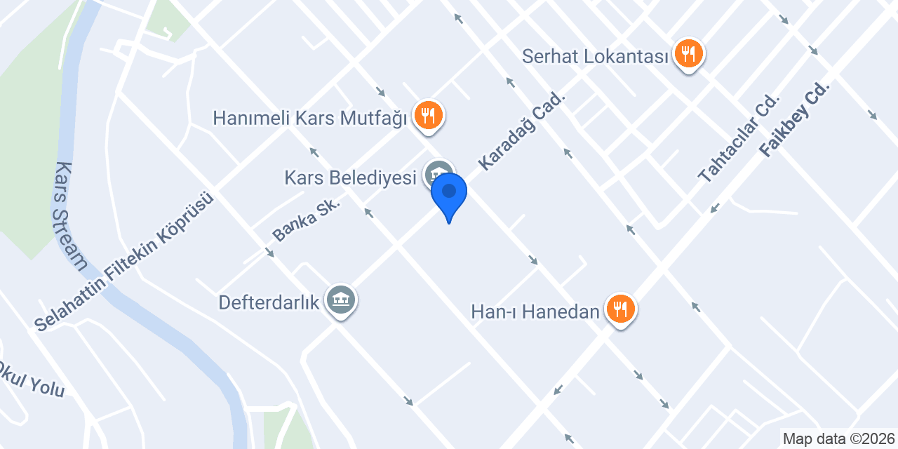 Tepsi Su Böreği Kars Şubesi konumu
