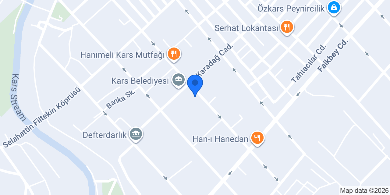 Kars Ütopya Çiçekçilik konumu