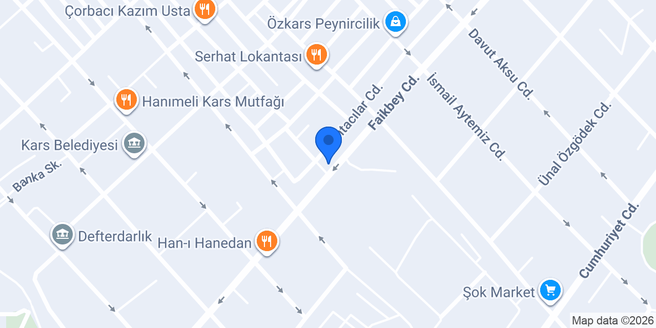 Kars Konak Hotel konumu