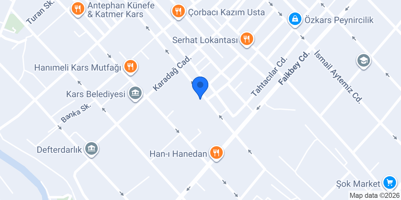 Kuveyt Türk Kars Şubesi konumu