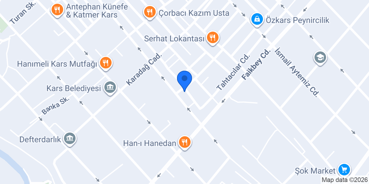 kars center hotel konumu