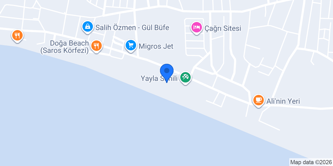 Saroz Denize Sıfır Kiralık Yazlık konumu
