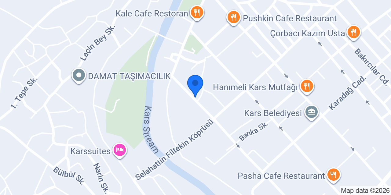Pusu Cafe Kars konumu