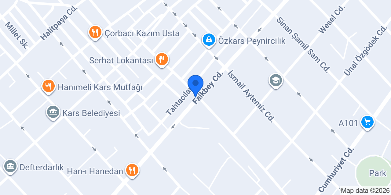Kars Gündoğdu Taksi konumu