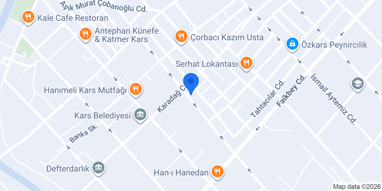 TEB Kars Şubesi konumu