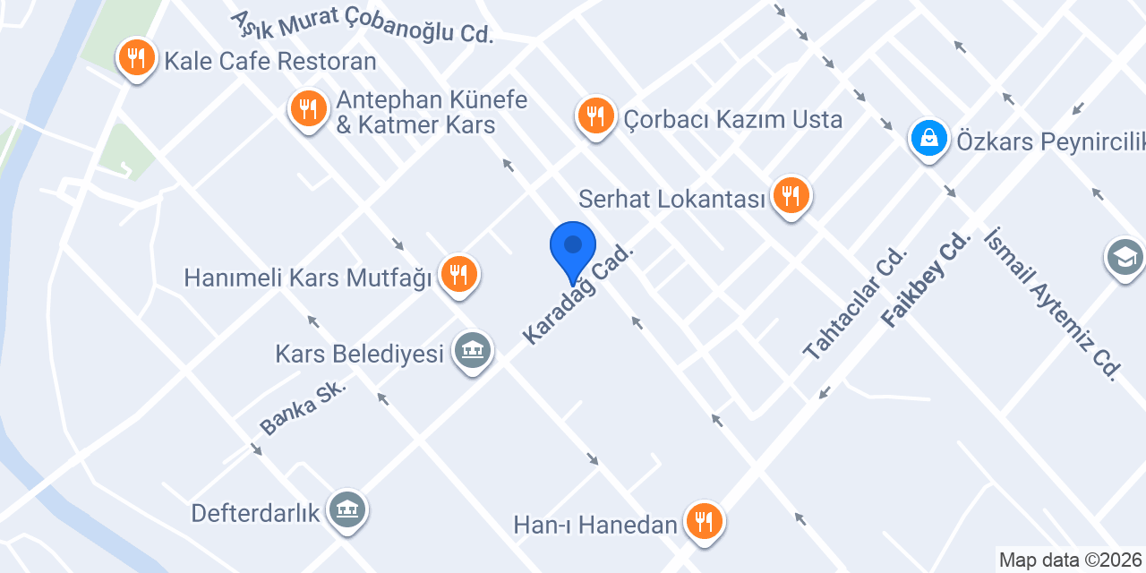 VE HOTEL KARS konumu
