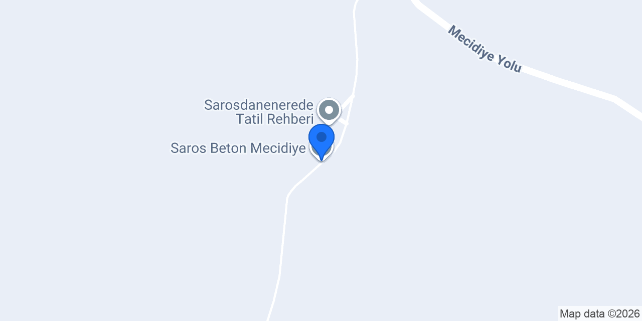 Saros Beton Mecidiye konumu