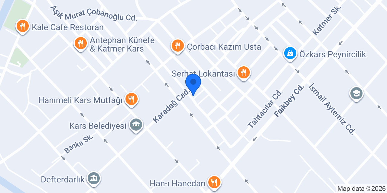 Kars Center Otel konumu