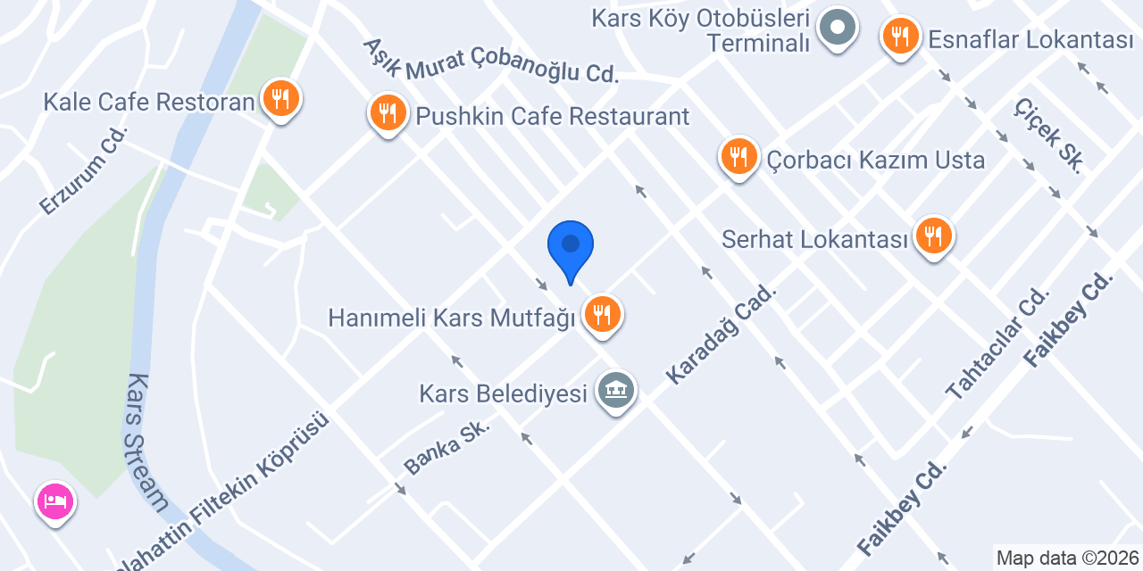 Kars Ciğer Köşesi konumu