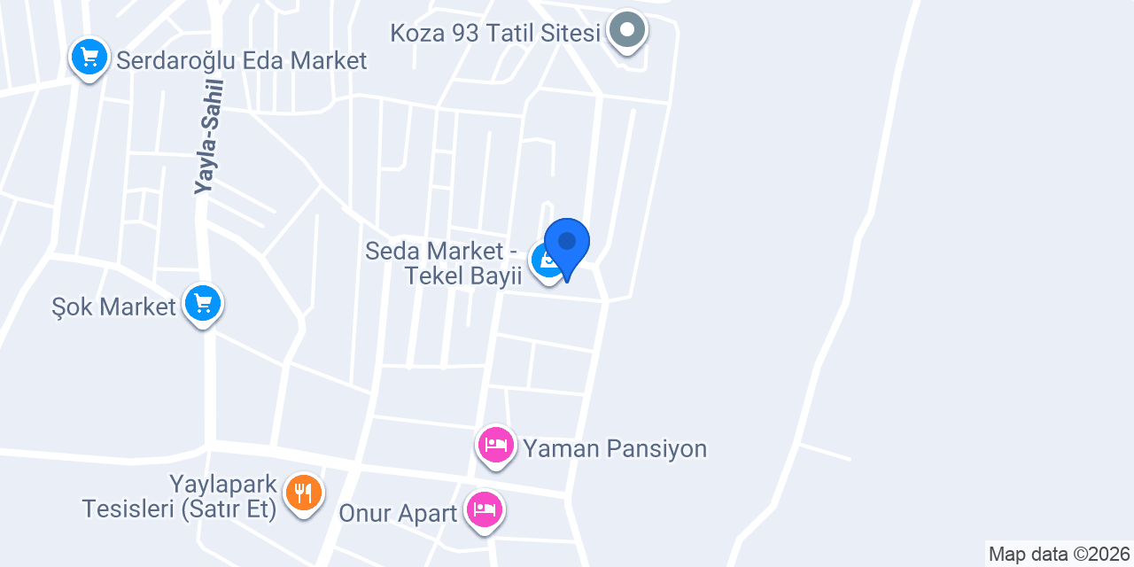 Seda cafe & çay bahçesi konumu