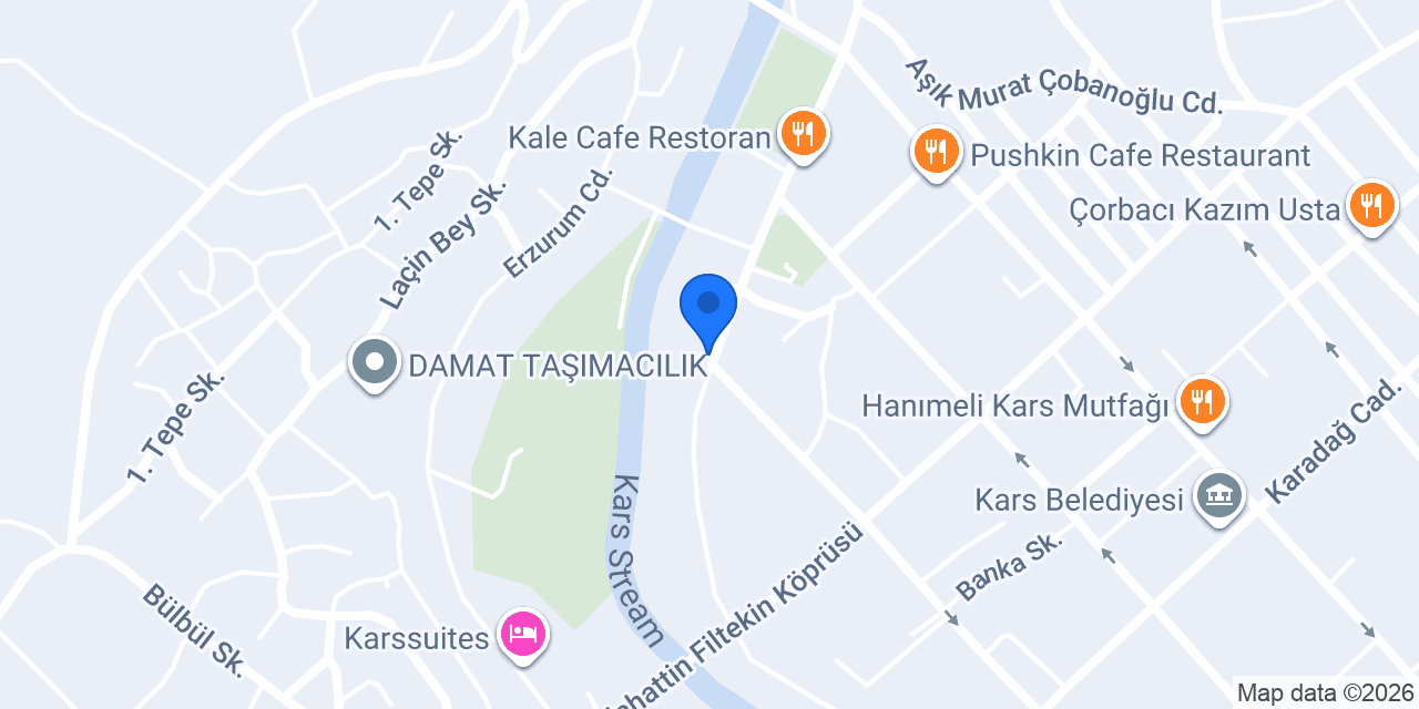 Kars Balat Cafe konumu
